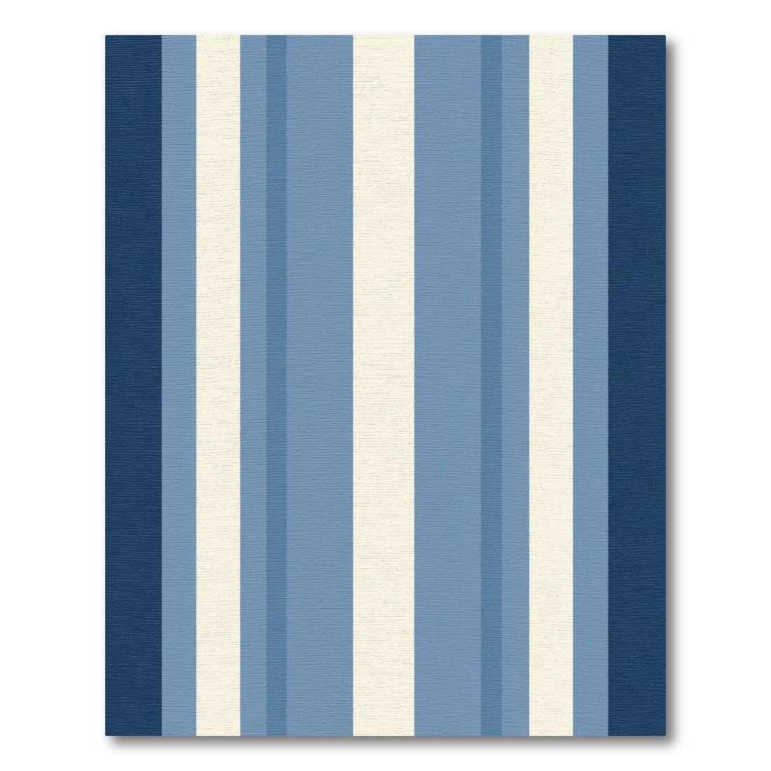 Navy Blue Cream Striped Vertical Lines Rug