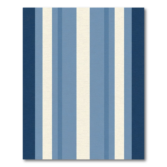Navy Blue Cream Striped Vertical Lines Rug