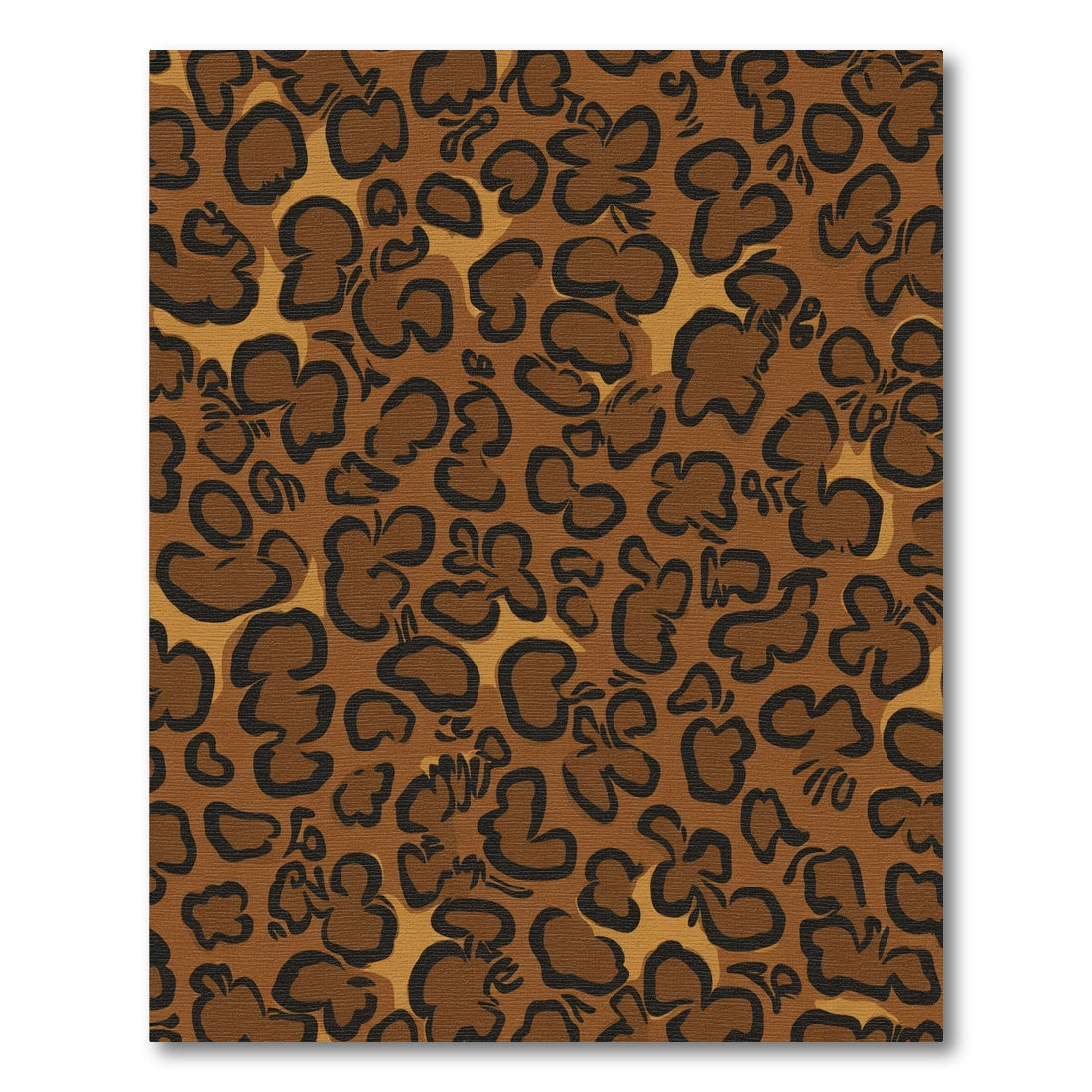 Brown Leopard Spots Abstract Rug