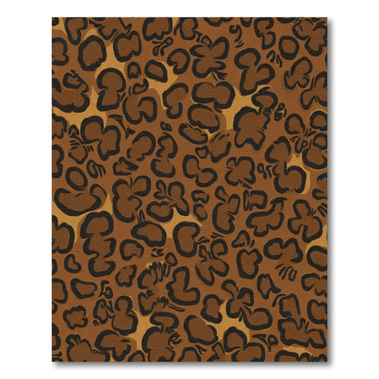 Brown Leopard Spots Abstract Rug