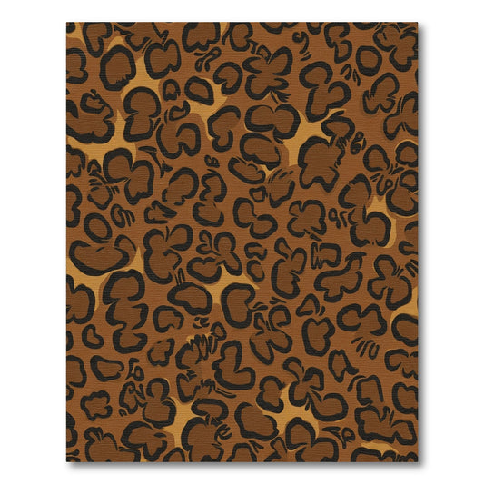 Brown Leopard Spots Abstract Rug