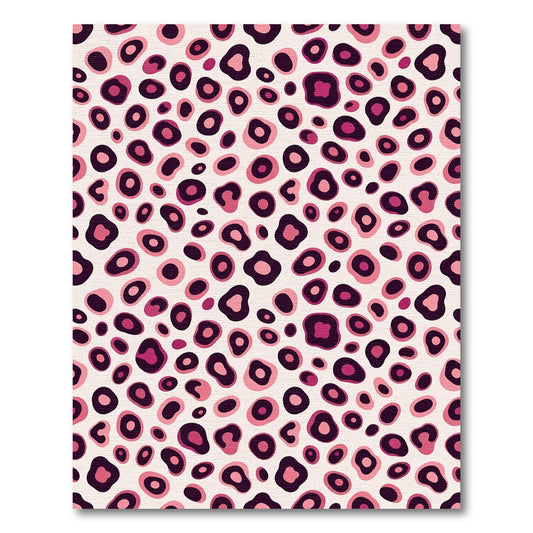 Pink Leopard Spot Abstraction Rug