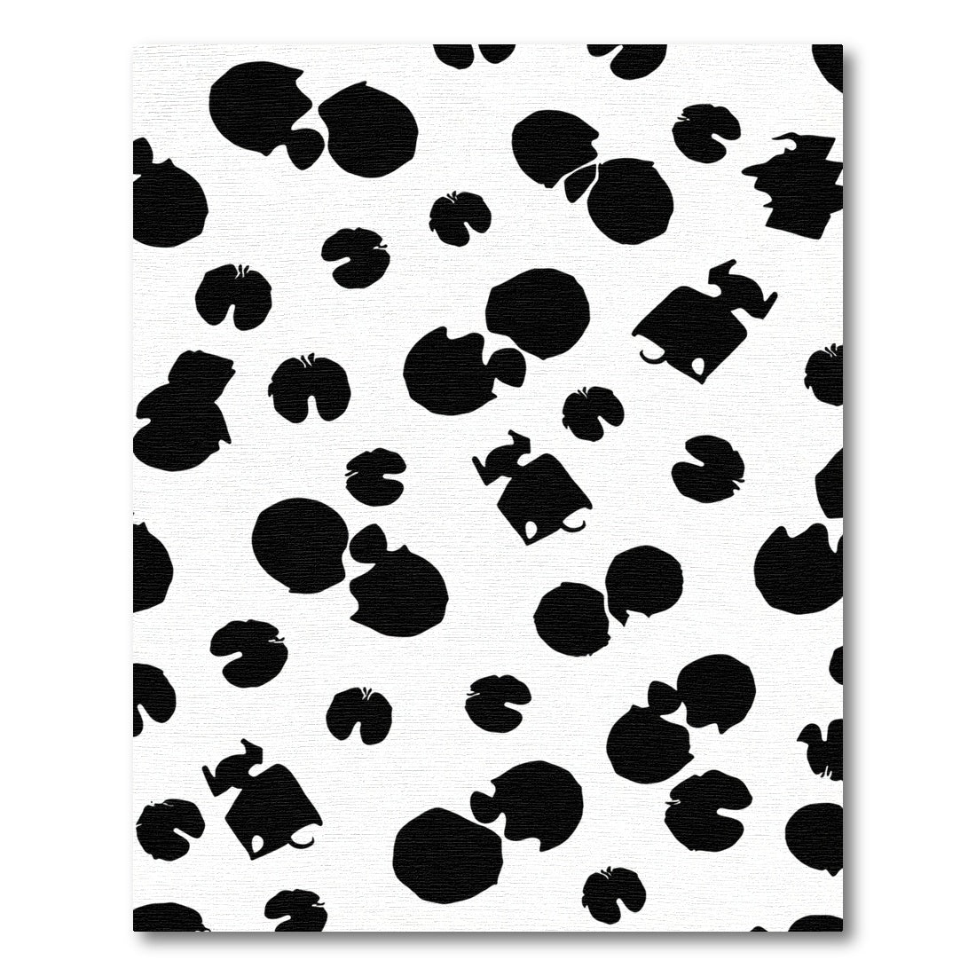 Abstract Black White Splatter Shapes Rug