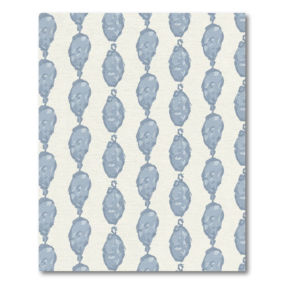 Soft Blue Dangling Oval Garland Rug