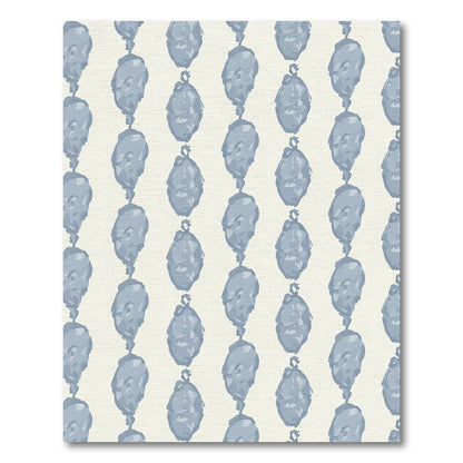 Soft Blue Dangling Oval Garland Rug