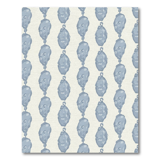 Soft Blue Dangling Oval Garland Rug