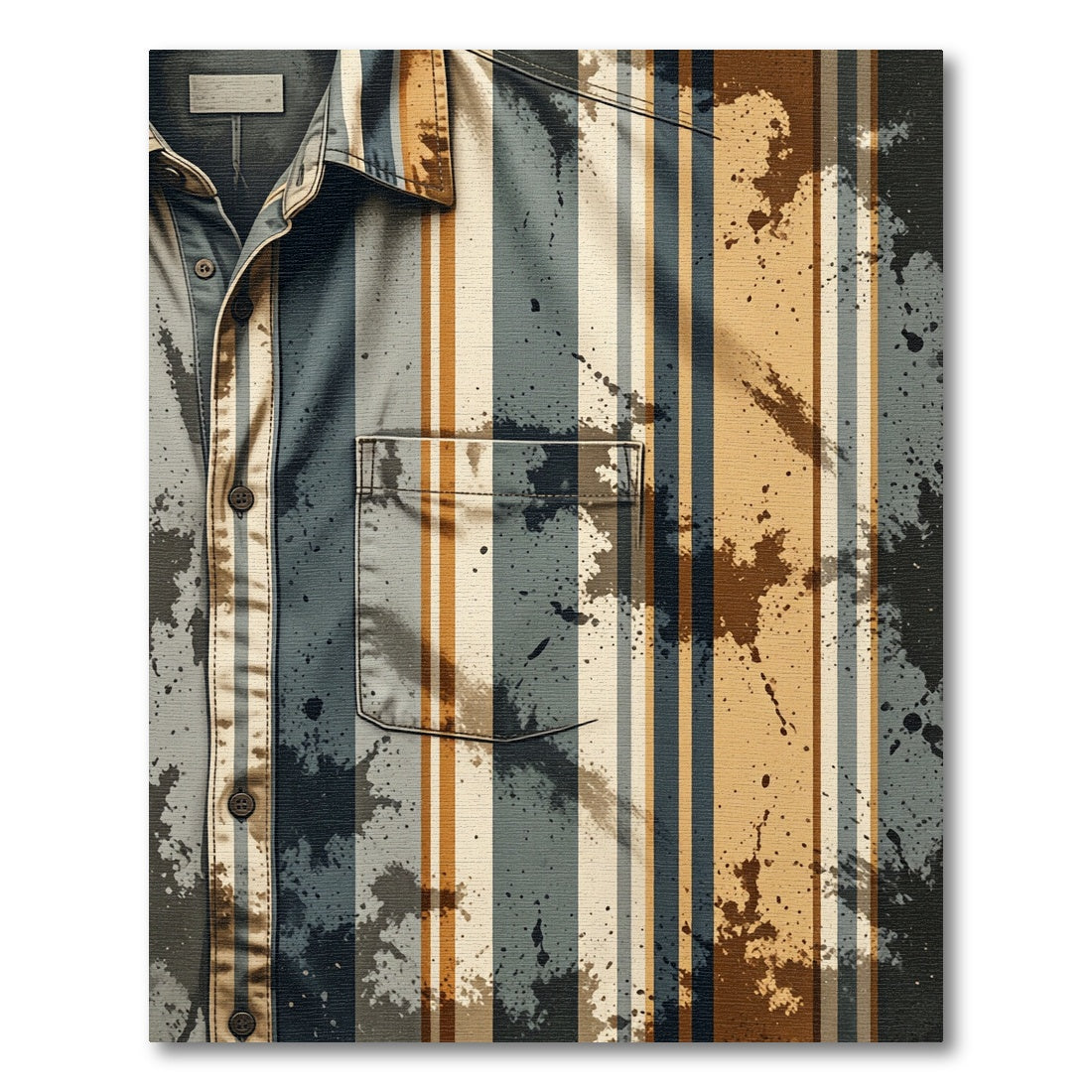 Splattered Stripe Abstract Composition Rug