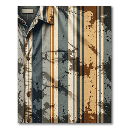 Splattered Stripe Abstract Composition Rug