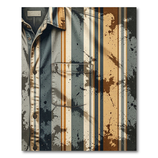 Splattered Stripe Abstract Composition Rug