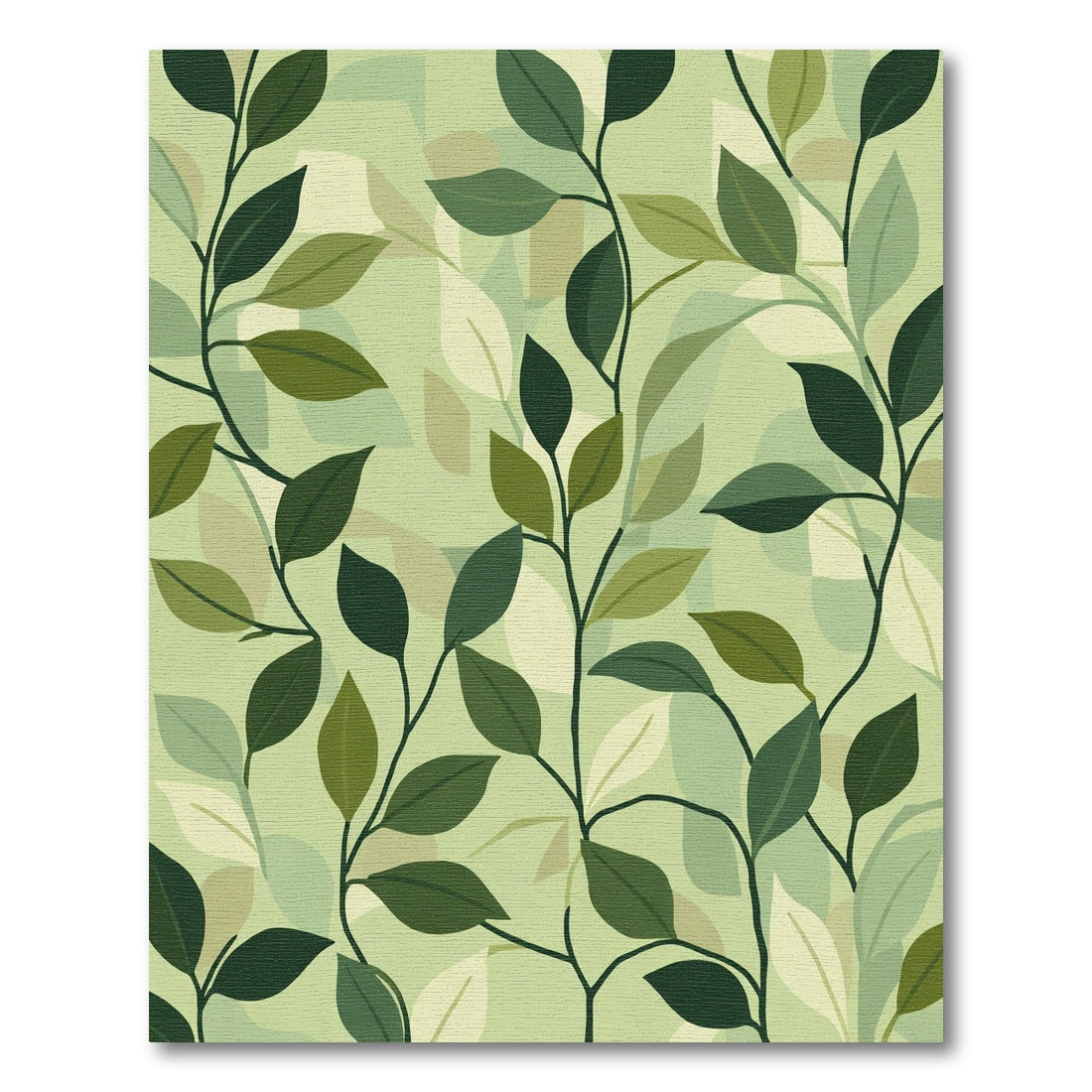 Verdant Vine Leaf Medley Rug