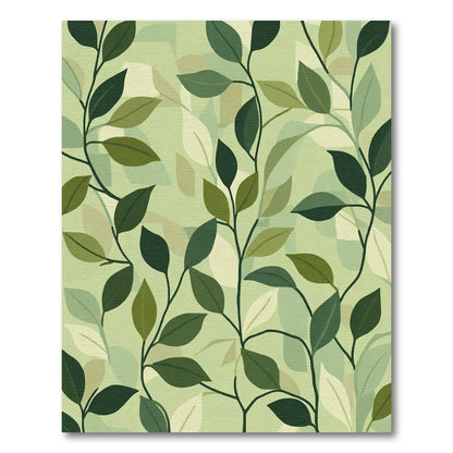 Verdant Vine Leaf Medley Rug