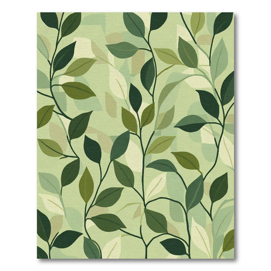 Verdant Vine Leaf Medley Rug