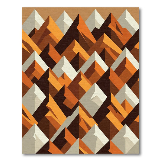 Geometric Mountain Peaks Rug