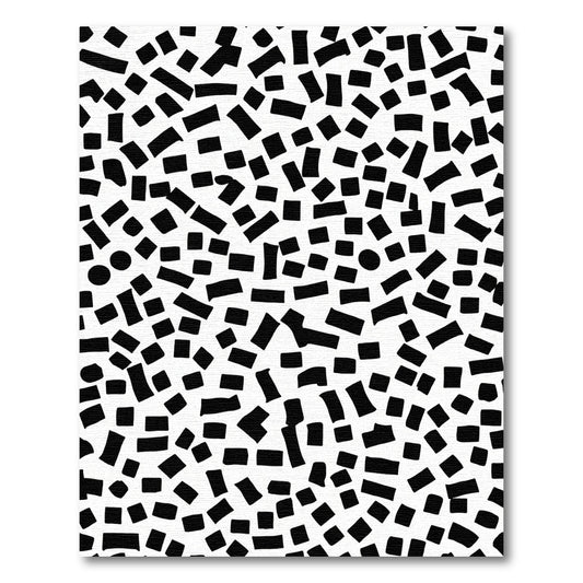 Black and White Textured Scatter Rug