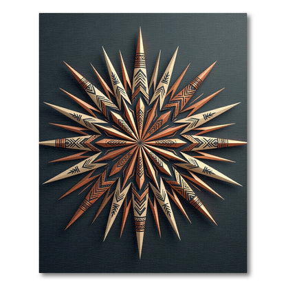 Sunburst Tribal Geometric Symmetrical Rug