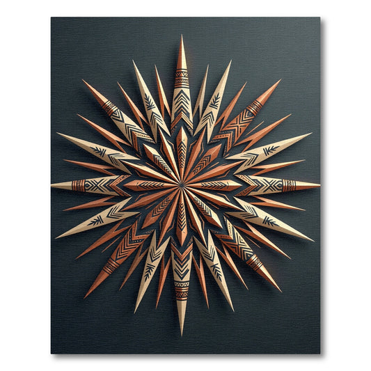 Sunburst Tribal Geometric Symmetrical Rug