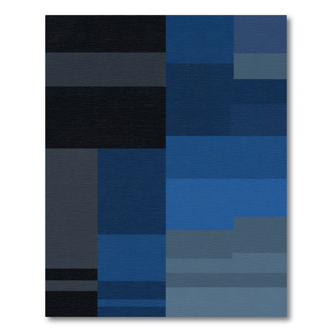 Modern Blue Gradient Abstract Rectangle Rug