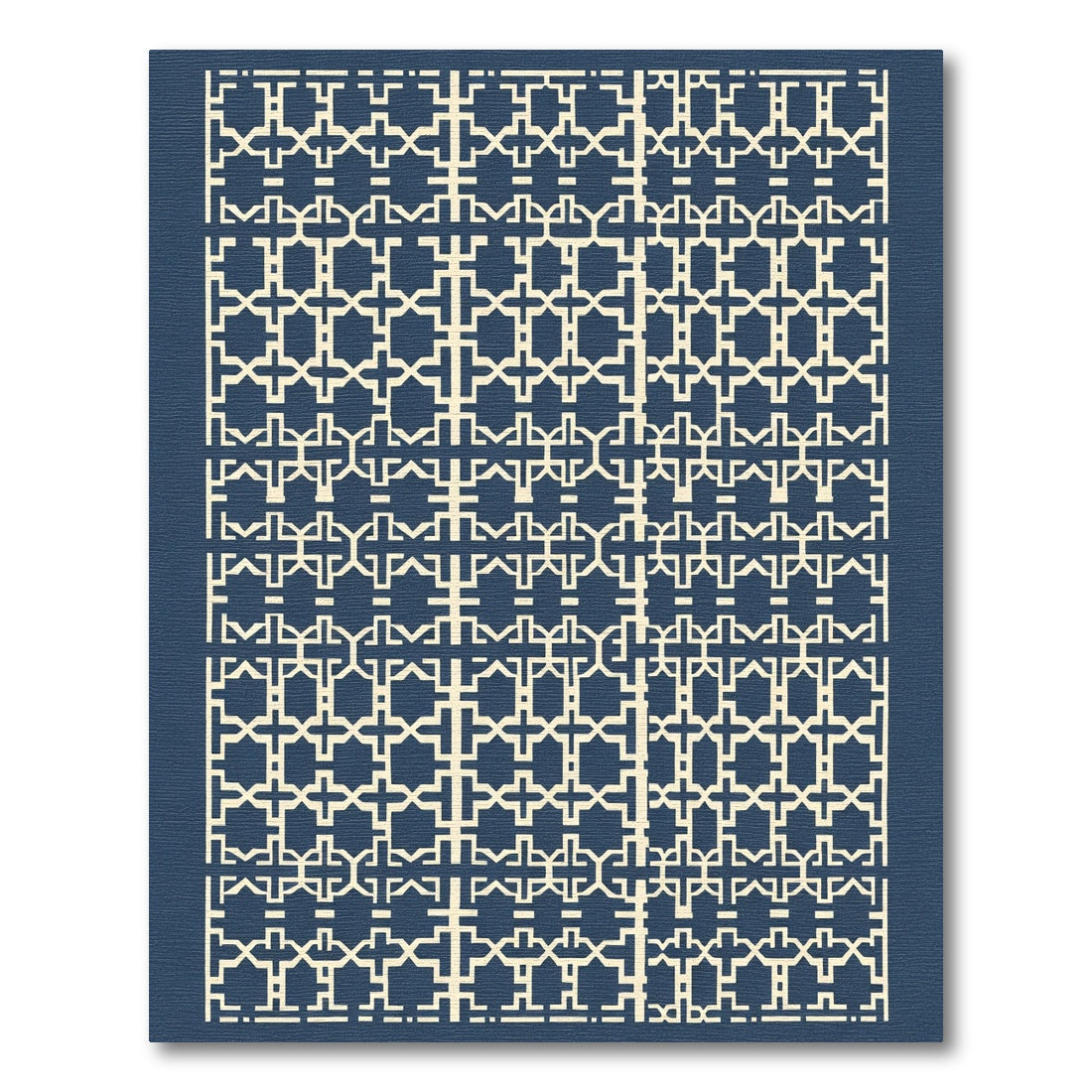 Navajo Inspired Geometric Cream Rug