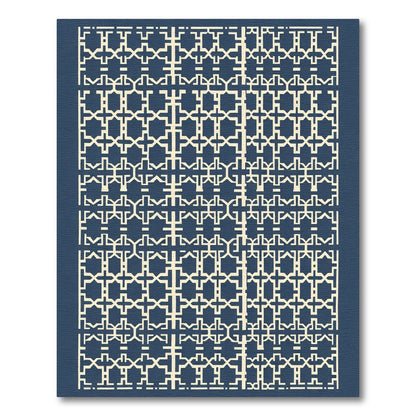 Navajo Inspired Geometric Cream Rug