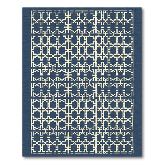 Navajo Inspired Geometric Cream Rug