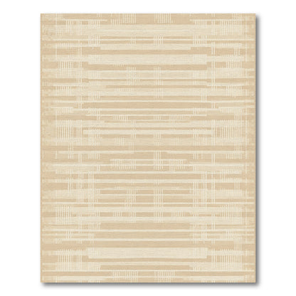 Neutral Hue Textured Horizontal Stripe Rug