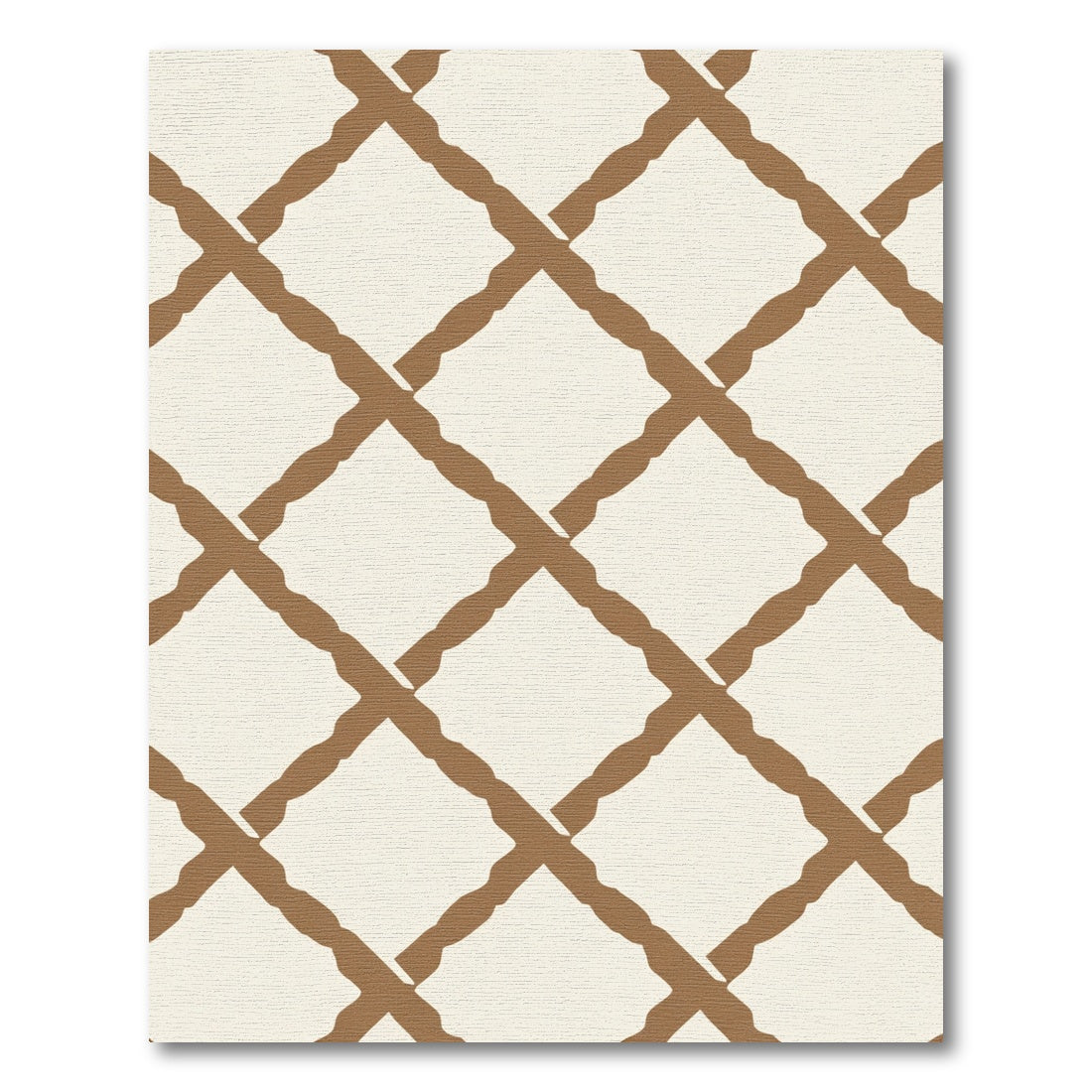Brown Lattice Diamond Texture Rug