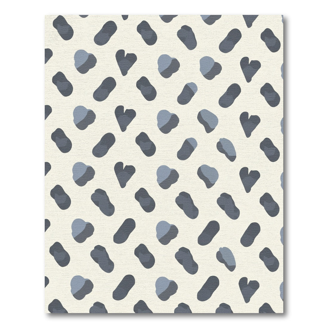 Slate Gray Amorphous Shapes Rug
