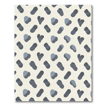 Slate Gray Amorphous Shapes Rug