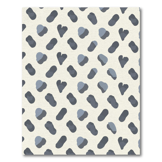Slate Gray Amorphous Shapes Rug