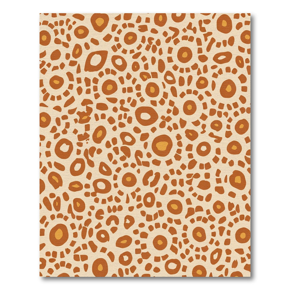 Warm Sandy Circles Sunburst Rug