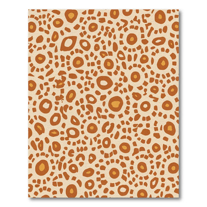 Warm Sandy Circles Sunburst Rug