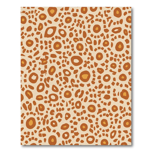 Warm Sandy Circles Sunburst Rug