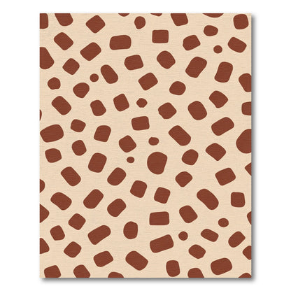 Brown Spots Tan Irregular Shapes Rug