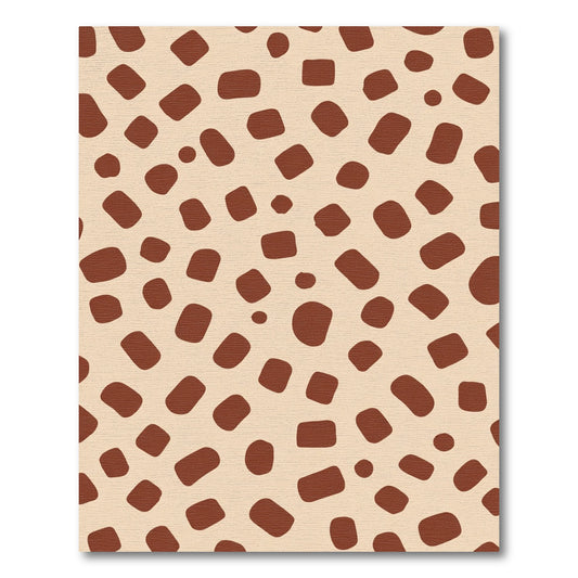 Brown Spots Tan Irregular Shapes Rug