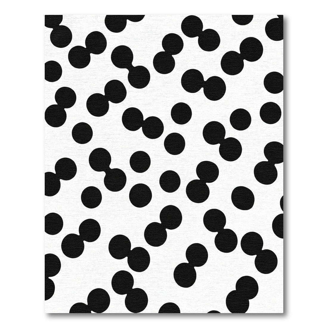 Modern Black Double Dot Rug