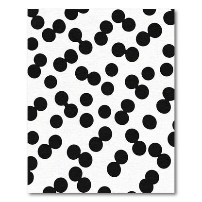 Modern Black Double Dot Rug