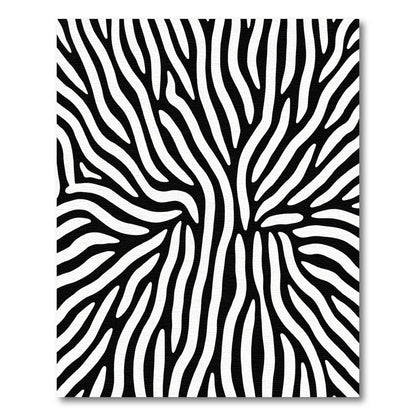 Abstract Zebra Stripe Terrain Rug