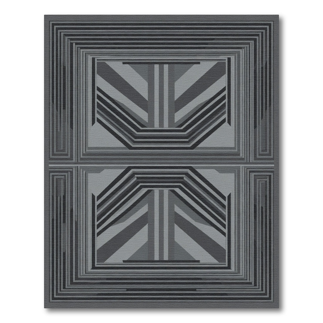 Monochromatic Geometric Stacked Squares Rug