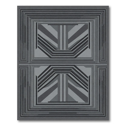 Monochromatic Geometric Stacked Squares Rug