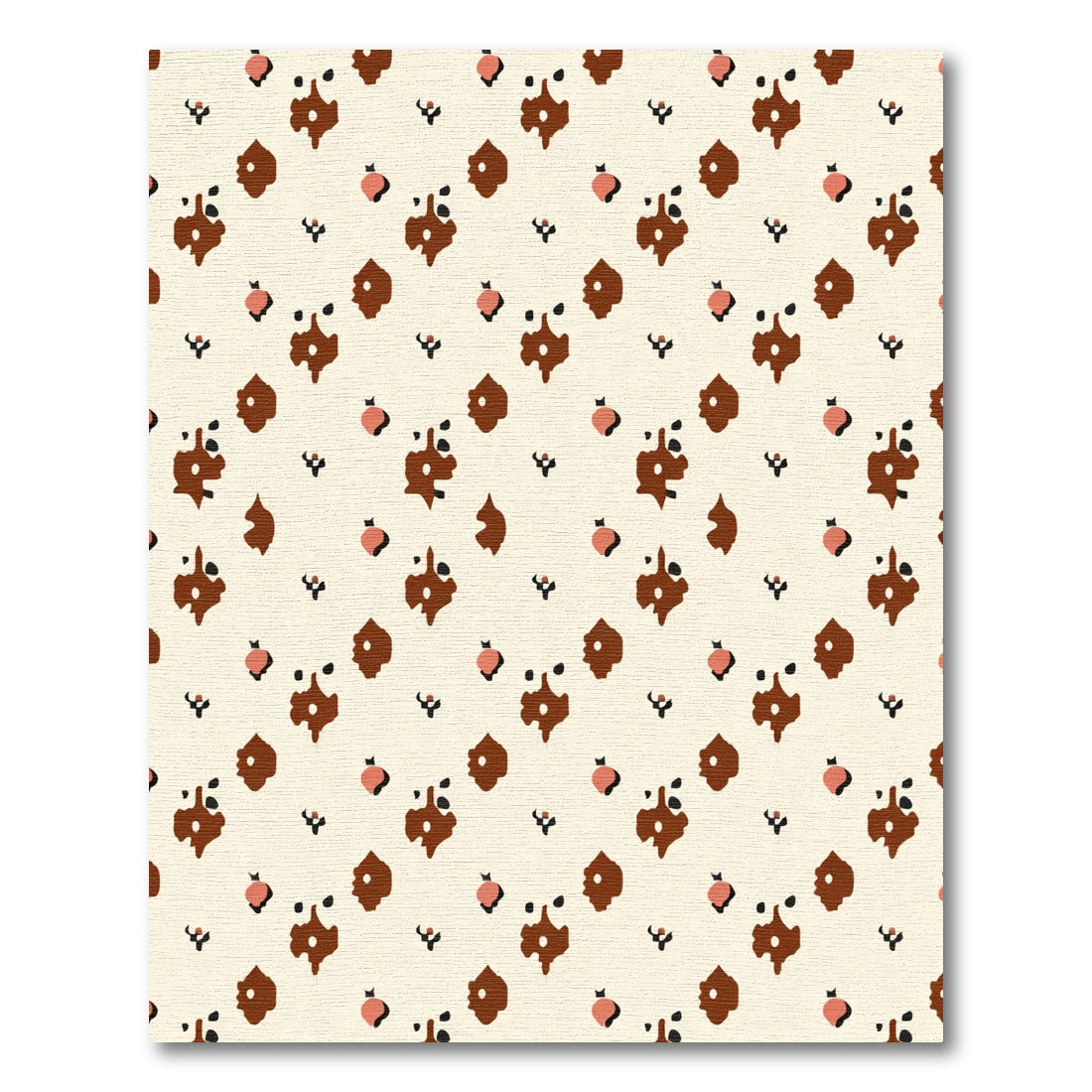 Whimsical Brown Stained Blotches Rug