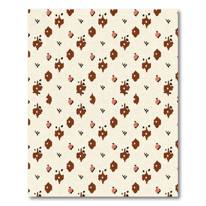 Whimsical Brown Stained Blotches Rug