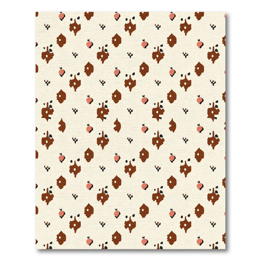 Whimsical Brown Stained Blotches Rug