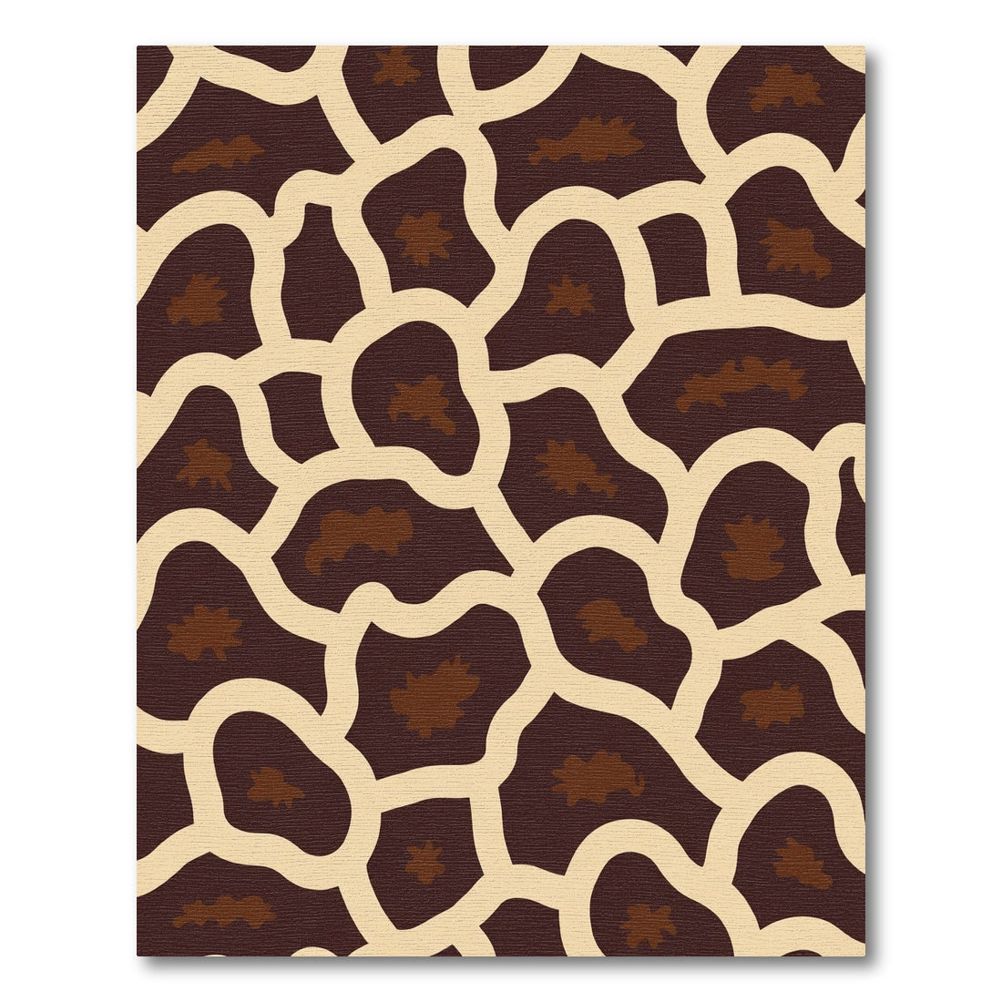Brown Cream Giraffe Spots Rug