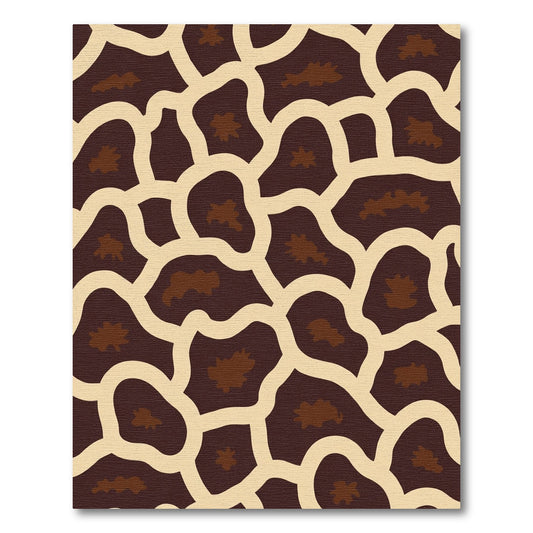 Brown Cream Giraffe Spots Rug