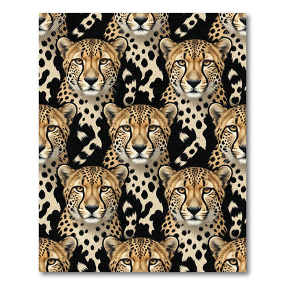 Vivid Cheetah Spots Animal Portrait Rug