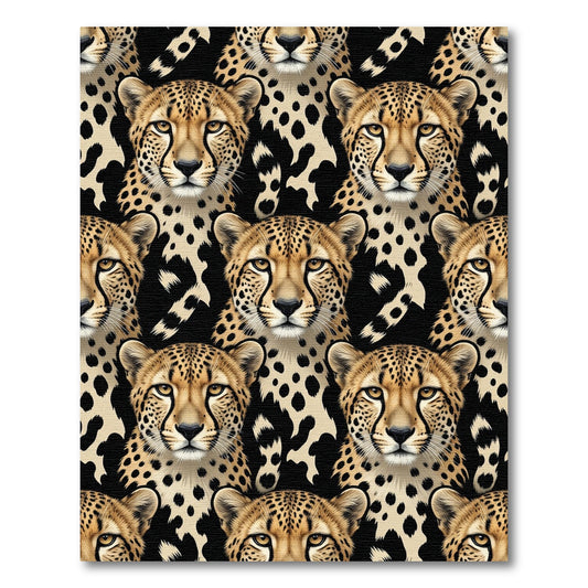 Vivid Cheetah Spots Animal Portrait Rug