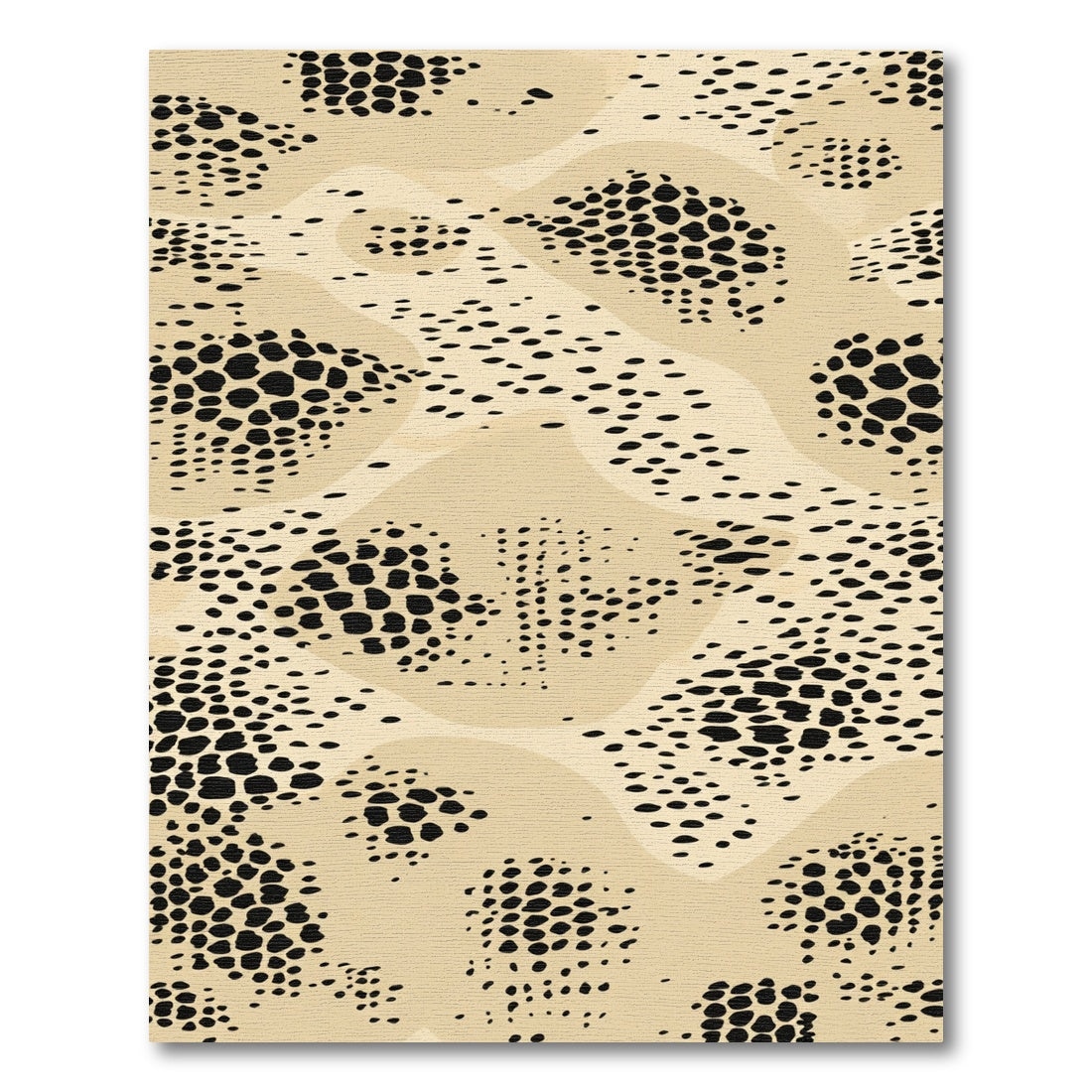 Minimalist Black Dot Sandy Wave Rug