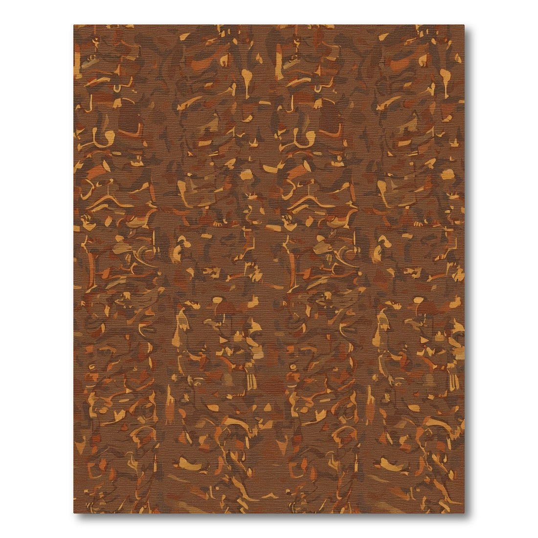 Earthy Tones Abstract Organic Shapes Rug