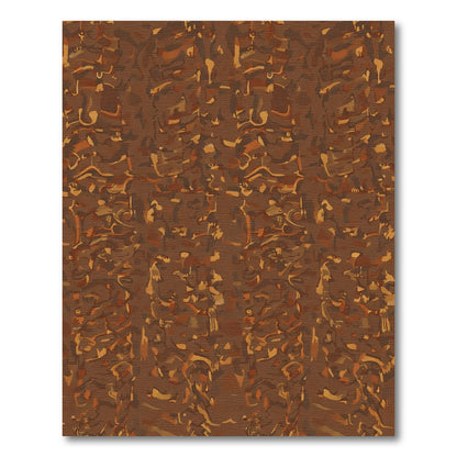 Earthy Tones Abstract Organic Shapes Rug