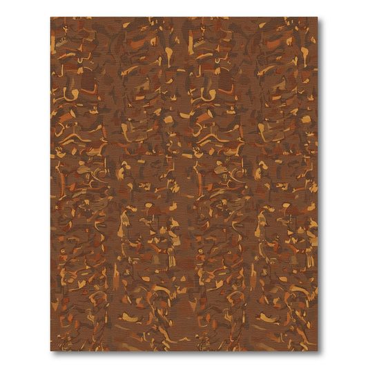 Earthy Tones Abstract Organic Shapes Rug